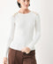 SOFT CREAM CLASSIC RIB SWEATER TOP