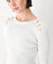 SOFT CREAM CLASSIC RIB SWEATER TOP