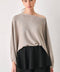 TAUPE SHIMMER METALLIC TAUPE BATWING SWEATER TOP