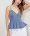 SANDY WALTZ LIGHT DENIM CAMI TOP