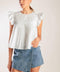 MEMORIES IN FOCUS WHITE WOVEN TOP
