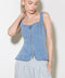 ALMOST ANGELIC LIGHT INDIGO DENIM TOP