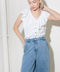 MADE FOR ROMANCE OFF WHITE WOVEN TOP