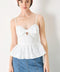 SUNSET BOW WHITE WOVEN TOP
