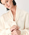 CHAMPAGNE WISHES TIE FRONT BLOUSE