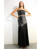 Faux Leather Top And Pleated Slit Skirt Set BLACK/BLACK
