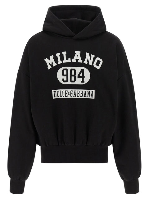 Dolce & Gabbana Flocked Print Hoodie