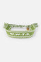 Green WWJD Embroidered Bracelet