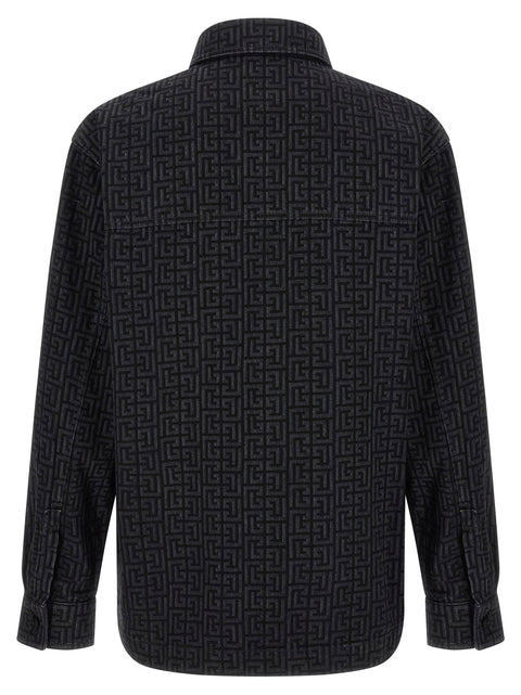 Balmain Monogram Pattern Overshirt