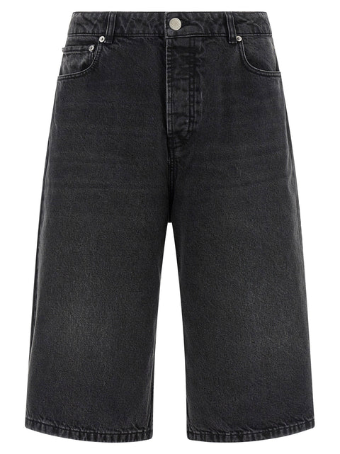 Ami Paris Denim Bermuda Shorts