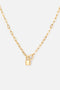 Heart Lock Paperclip Chain Necklace