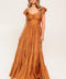SUMMER MILK RUST WOVEN MAXI DRESS