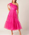 SOME FRESH AIR FUCHSIA TULLE MIDI DRESS