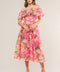 HAPPIEST HERE WOVEN MIDI DRESS