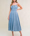 GORGEOUS ADORNMENT DENIM MINI DRESS
