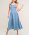 GORGEOUS ADORNMENT DENIM MINI DRESS