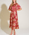 TOTAL FRILL WOVEN MIDI DRESS