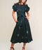 GARDEN GRACE TWILL MIDI DRESS