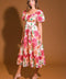 FLORAL REVERIE WOVEN MIDI DRESS