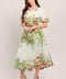 FRESH BLOSSOM IVORY WOVEN MIDI DRESS