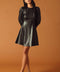 CHANGE OF PACE FAUX LEATHER MINI DRESS