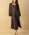 RUSTIC ALLURE WOVEN MIDI DRESS