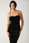SECRET GARDEN GLOW VELVET MIDI DRESS