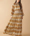 CELESTIAL CASCADE WOVEN MAXI DRESS