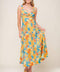 TWIRL ME BLUE WOVEN MIDI DRESS