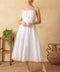 BACK AND FORTH EYELET MIDI DRESS