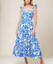 MEMORABLE ENTRANCE BLUE WOVEN MDI DRESS