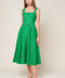 DAFFODILS & DAYDREAMS WOVEN LACE MIDI DRESS