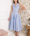 HOPPING ISLANDS WOVEN MIDI DRESS