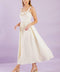 TOTAL CRUSH CREAM WOVEN MIDI DRESS