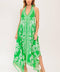 HOLD ONTO HOPE GREEN WOVEN MIDI DRESS