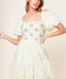 LOLA GRASS CREAM WOVEN MINI DRESS