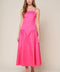 SLEEK ESSENCE WOVEN MIDI DRESS