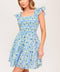FAIRFAX GERANIUM WOVEN MINI DRESS