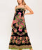 SUMMER GLOW BLACK WOVEN MAXI DRESS
