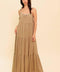 WORLD OF POSSIBLILITIES TAUPE WOVEN MAXI DRESS