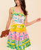 OUT OF OFFICE GREEN WOVEN MINI DRESS