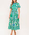 SUMMER BOUQUET WOVEN MIDI DRESS