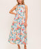 WHISPERING FLORA WOVEN MIDI DRESS