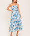 ROSY MOOD FLORAL WOVEN MIDI DRESS