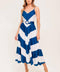 RADIANT HEART NAVY WOVEN MIDI DRESS