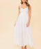 LOVE OF MINE IVORY EYELET MIDI DRESS