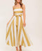 SOFT HORIZON TAUPE WOVEN MIDI DRESS