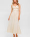OCEAN SHEEN TENDER CREAM WOVEN MIDI DRESS