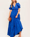 SUMMER GLOW ROYAL BLUE WOVEN MAXI DRESS