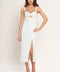 SILENT SHIN TWILL MIDI DRESS